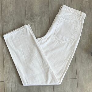 WEWOREWHAT NWOT White High Waist Mom Denim Jeans, Size 30